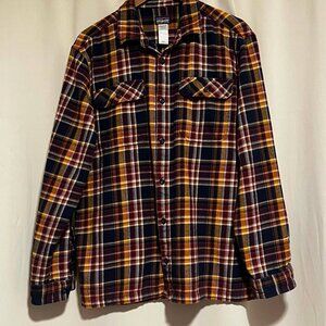 Patagonia Long Sleeve Fjord Flannel Shirt 100% Cotton Size Men's L